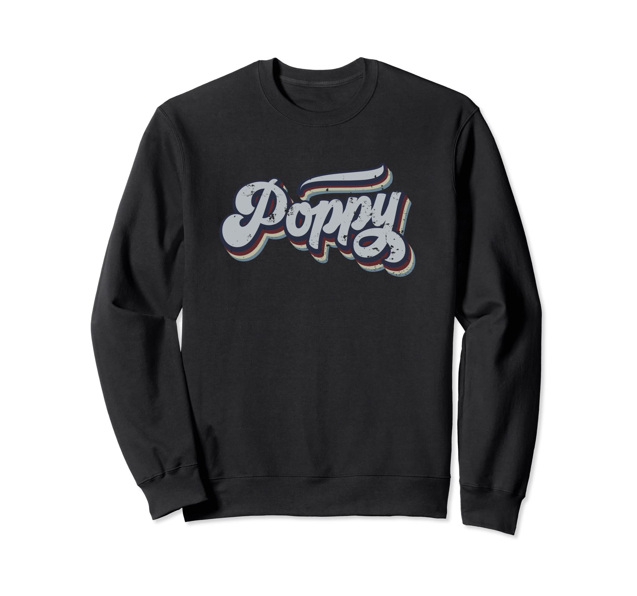 Poppy Distressed Rainbow Gift Sweatshirt - Trendy Graphic Unisex - T-Shirt, Sweatshirt, Hoodie