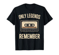Only Legends Remember Cassette Tape T-Shirt - Minimalist Print for Adults - T-Shirt, Sweatshirt, Hoodie