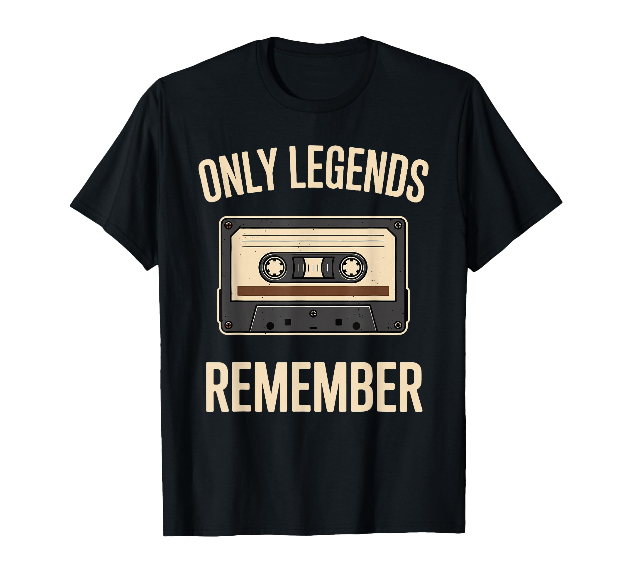 Only Legends Remember Cassette Tape T-Shirt - Minimalist Print for Adults - T-Shirt, Sweatshirt, Hoodie
