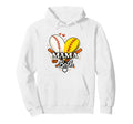 Mama Both Baseball Softball Game Day Hoodie - Aesthetic Graphic for Adults - T-Shirt, Sweatshirt, Hoodie