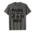 Park Rec Black Rustic Swim Camp T-Shirt - Fun Novelty Design for Adults - T-Shirt, Sweatshirt, Hoodie