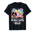 Peace Love Rock And Roll 60S 70S Hippie T-Shirt - Aesthetic Graphic Unisex - T-Shirt, Sweatshirt, Hoodie