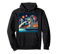 Merlion Distressed Hoodie - Novelty Apparel for Adults - T-Shirt, Sweatshirt, Hoodie