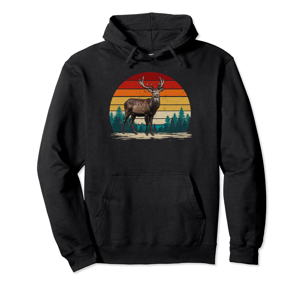 Reindeer Lover Distressed Reindeer Hoodie - Novelty Apparel for Adults - T-Shirt, Sweatshirt, Hoodie