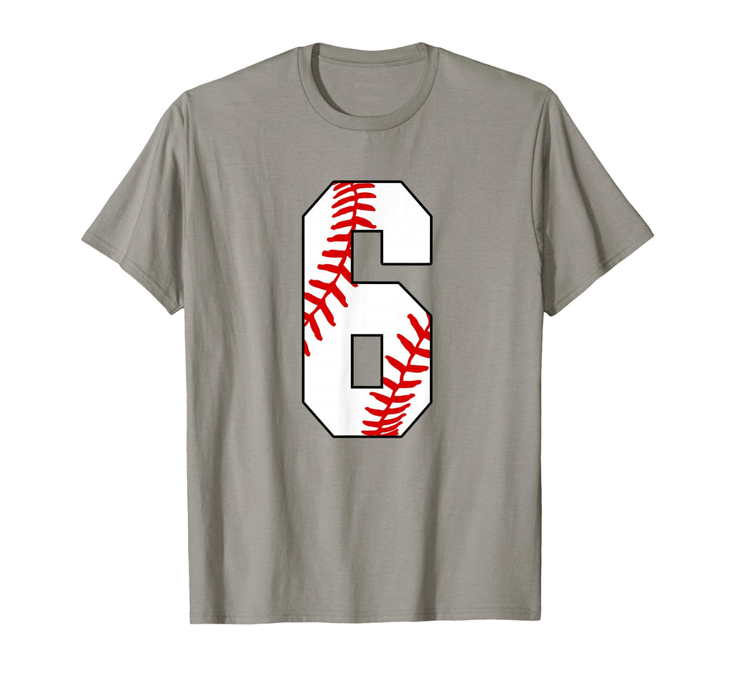 6 Baseball Laces 6Th Birthday Mom T-Shirt - Fun Novelty Design for Adults - T-Shirt, Sweatshirt, Hoodie