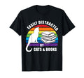 Easily Distracted Cats And Books Sunset T-Shirt - Novelty Apparel Unisex - T-Shirt, Sweatshirt, Hoodie