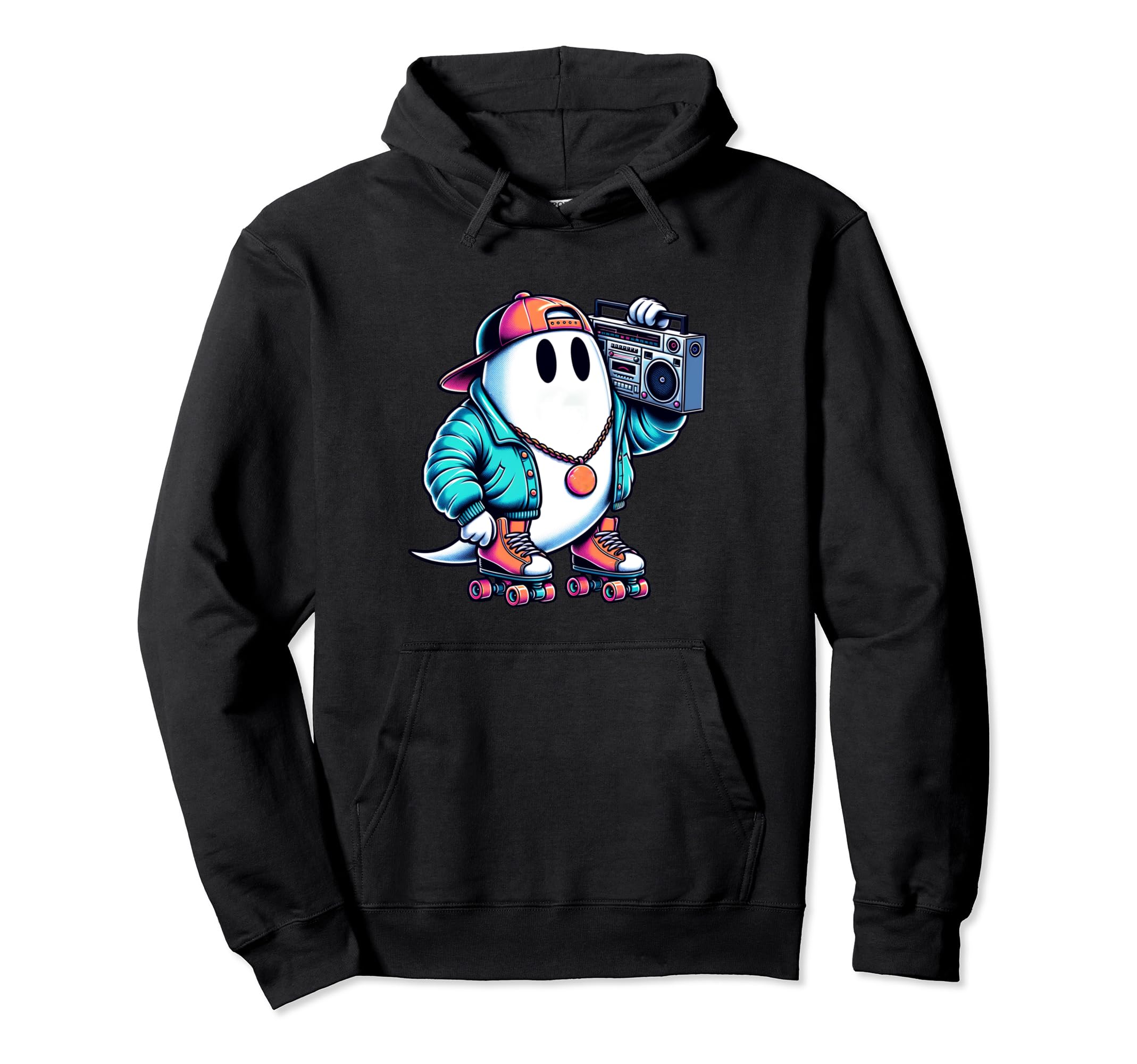 Funny Boo 90S Nostalgic Halloween Hoodie - Casual Everyday Wear for Adults - T-Shirt, Sweatshirt, Hoodie