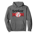 Baseball Mom Baseball Sport Black Red Ball Hoodie - Trendy Graphic Unisex - T-Shirt, Sweatshirt, Hoodie