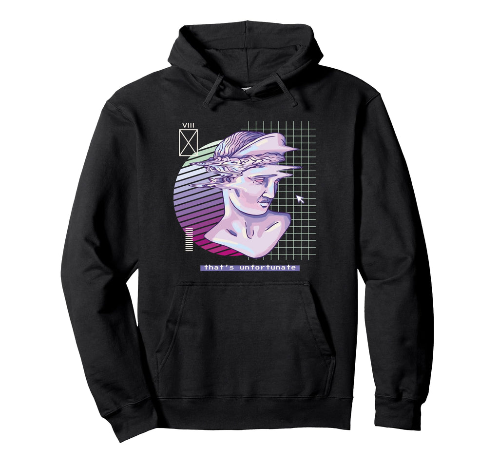 Vaporwave Sculpture Thats Unfortunate Hoodie - Unique Graphic Unisex - T-Shirt, Sweatshirt, Hoodie