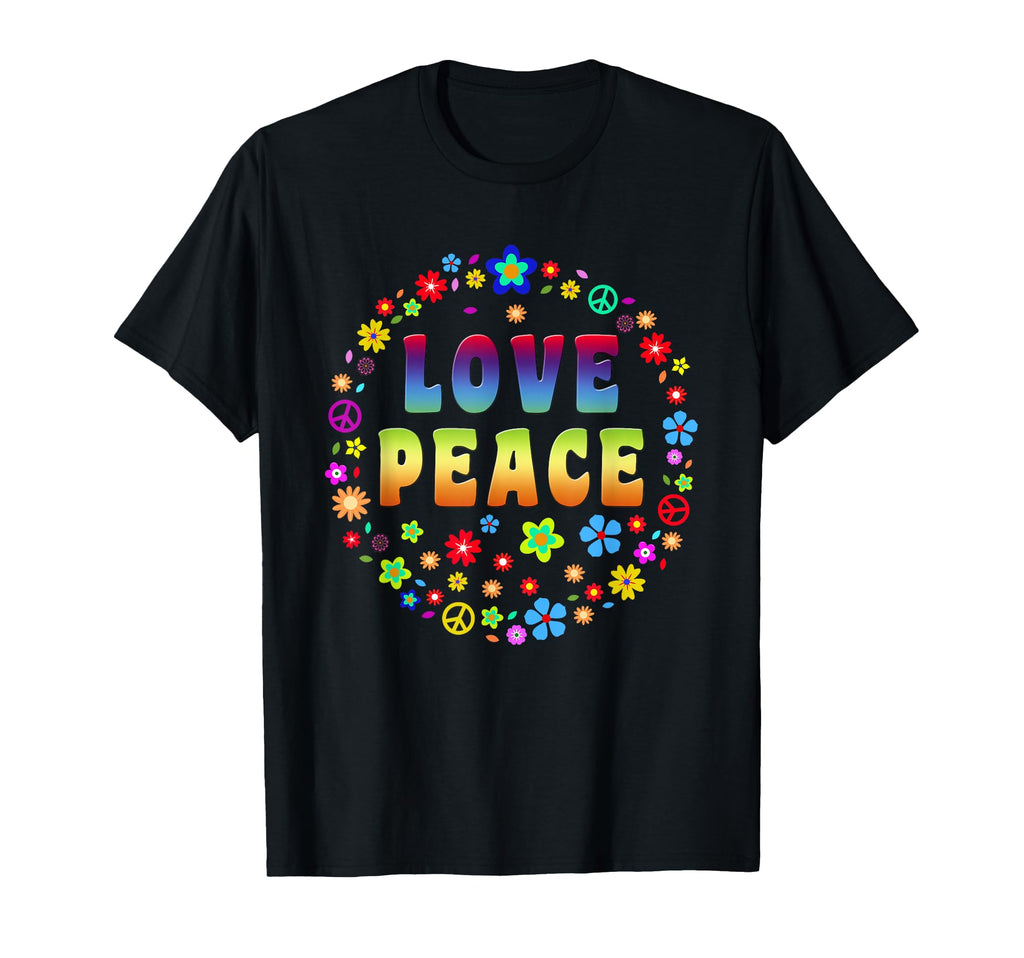 Peace Sign Love 70S Hippie Costume T-Shirt - Fun Novelty Design Unisex - T-Shirt, Sweatshirt, Hoodie