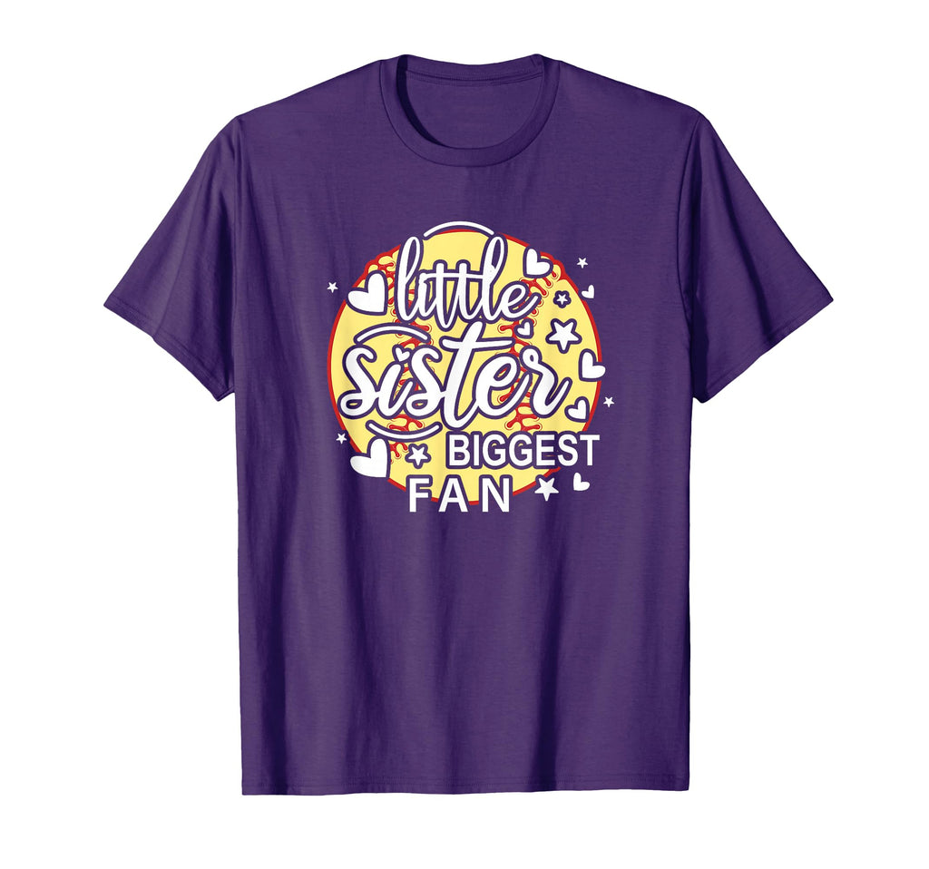 Little Sister Biggest Fan Yellow T-Shirt - Minimalist Print Men Women - T-Shirt, Sweatshirt, Hoodie