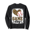 Leopard Baseball Softball Funny Sweatshirt - Casual Everyday Wear Unisex - T-Shirt, Sweatshirt, Hoodie