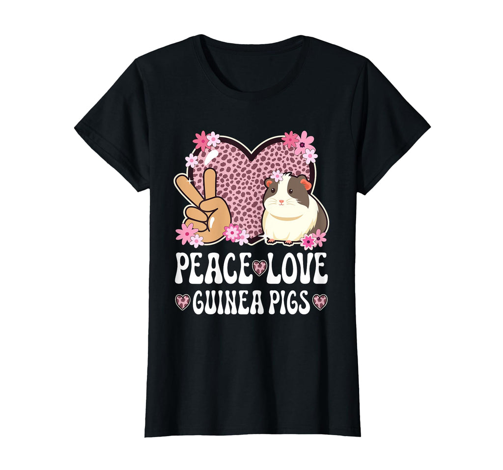 Peace Love Guinea Pigs Cheetah Guinea T-Shirt - Graphic Print Men Women - T-Shirt, Sweatshirt, Hoodie