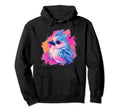 Vaporwave Aesthetic Tufted Titmouse Hoodie - Unique Graphic for Adults - T-Shirt, Sweatshirt, Hoodie