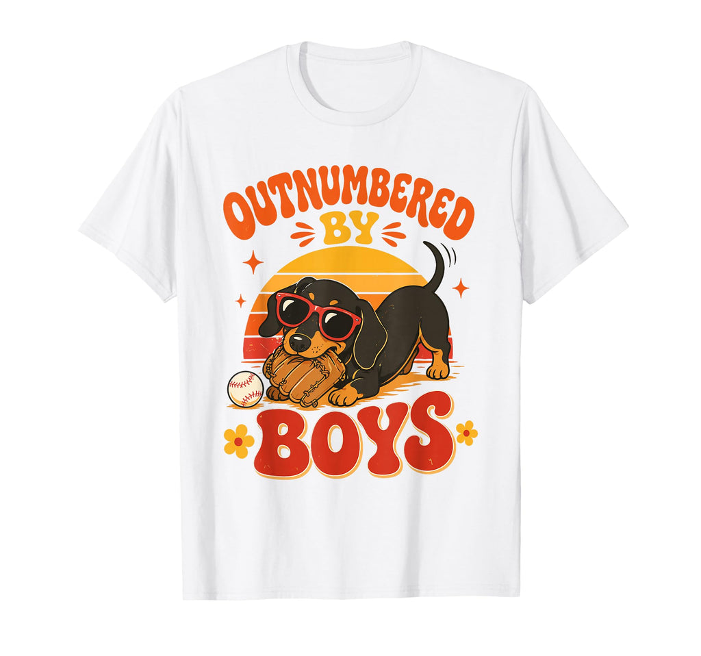 Outnumbered Baseball Mom Dachshund T-Shirt - Streetwear Style for Adults - T-Shirt, Sweatshirt, Hoodie