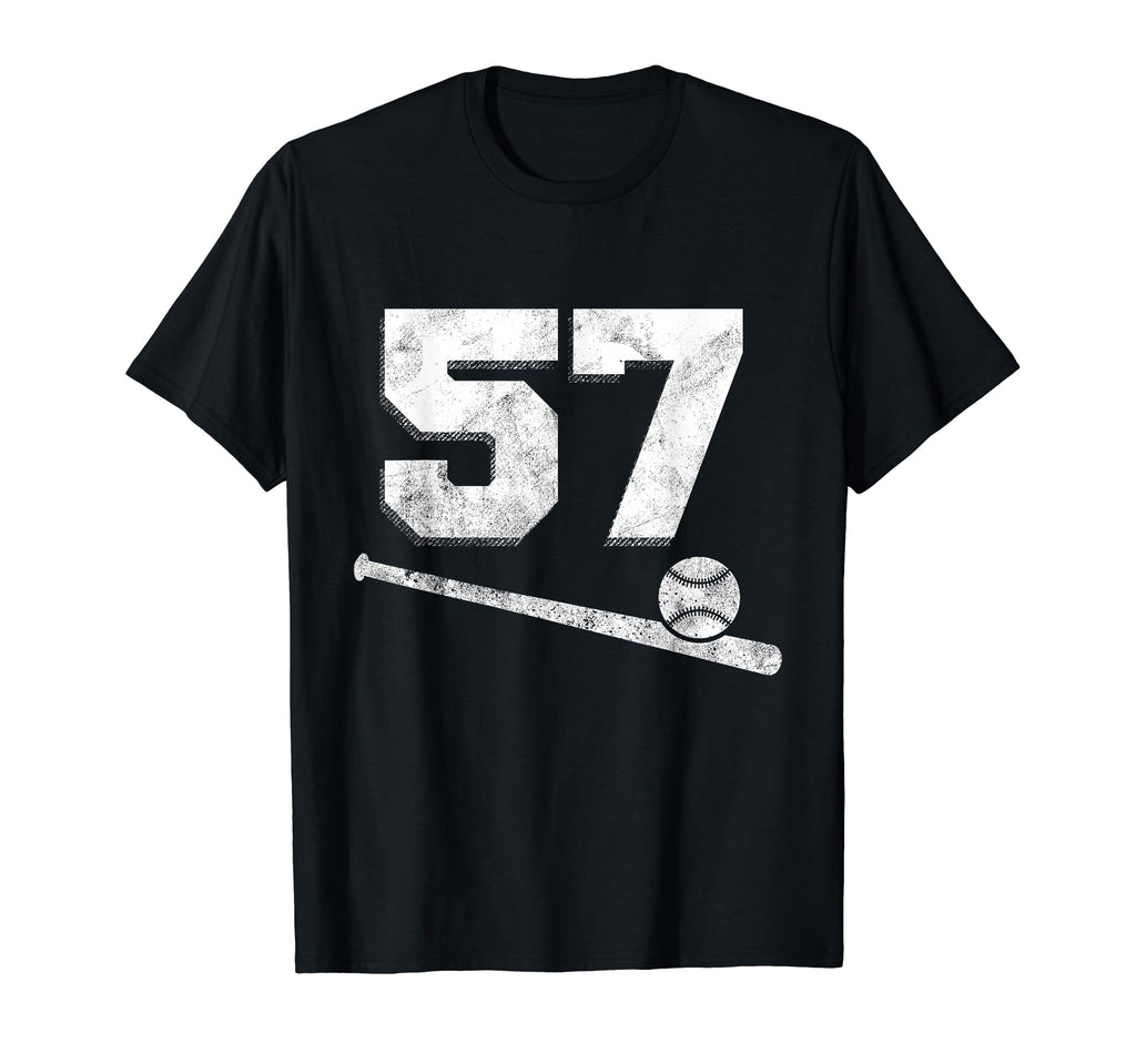 Baseball Jersey Number 57 Player Number T-Shirt - Trendy Graphic Unisex - T-Shirt, Sweatshirt, Hoodie