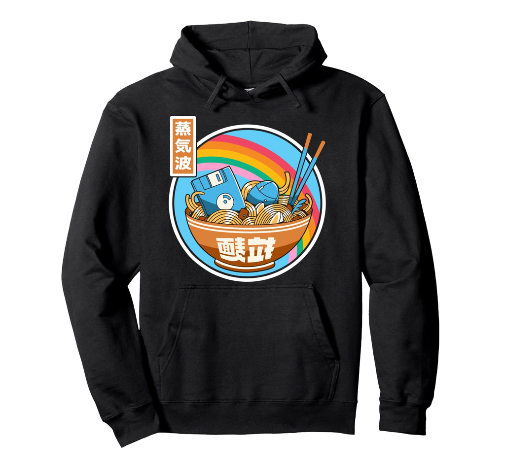 Digital Ramen Bowl Japan Pastel Otaku Hoodie - Streetwear Style for Adults - T-Shirt, Sweatshirt, Hoodie