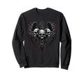 Skull Cross Y2K Goth Alt Grunge Sweatshirt - Graphic Print for Adults - T-Shirt, Sweatshirt, Hoodie