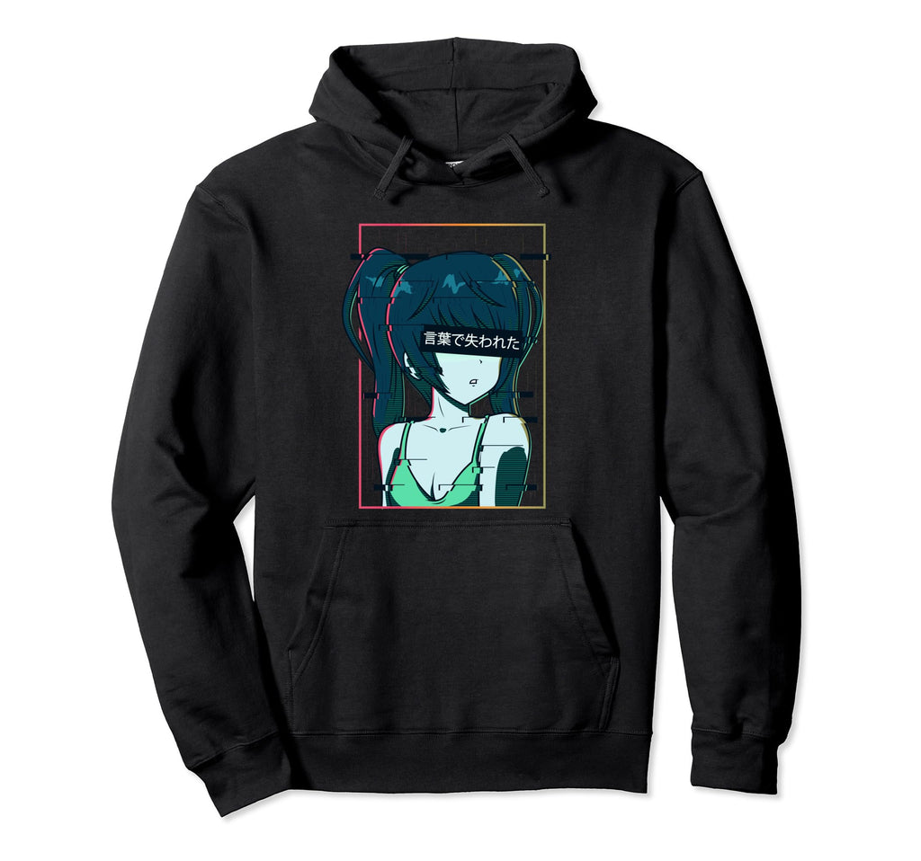 Aesthetic Vaporwave Shy Waifu Anime Hoodie - Streetwear Style Unisex - T-Shirt, Sweatshirt, Hoodie