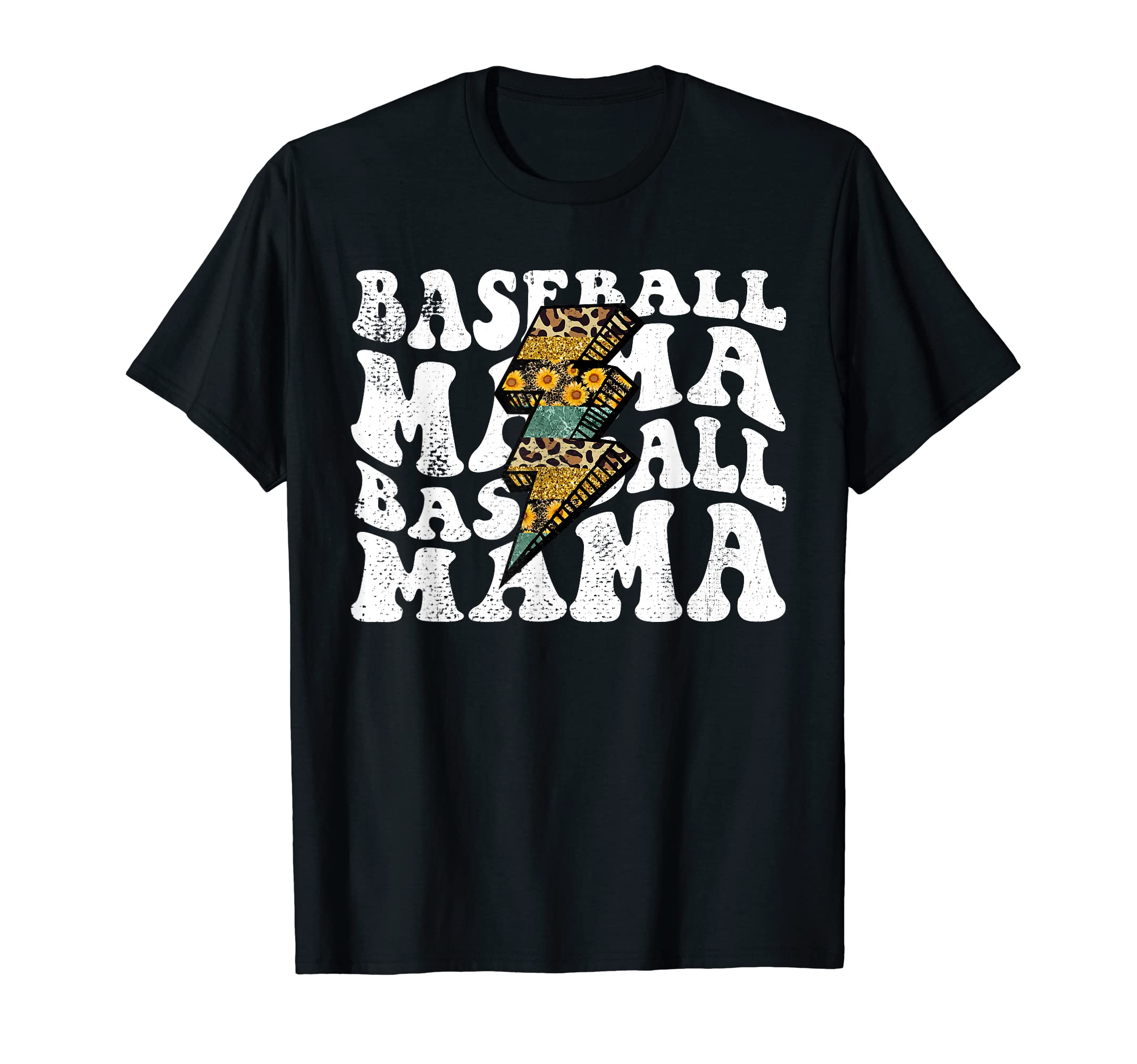 Baseball Mama Thunder Leopard T-Shirt - Casual Everyday Wear for Adults - T-Shirt, Sweatshirt, Hoodie