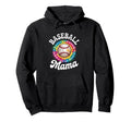 Baseball Mama Tie Dye Colorful Hoodie - Custom Art Print for Adults - T-Shirt, Sweatshirt, Hoodie