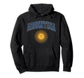 Argentina Sun May Collegiate Distressed Hoodie - Novelty Apparel for Adults - T-Shirt, Sweatshirt, Hoodie