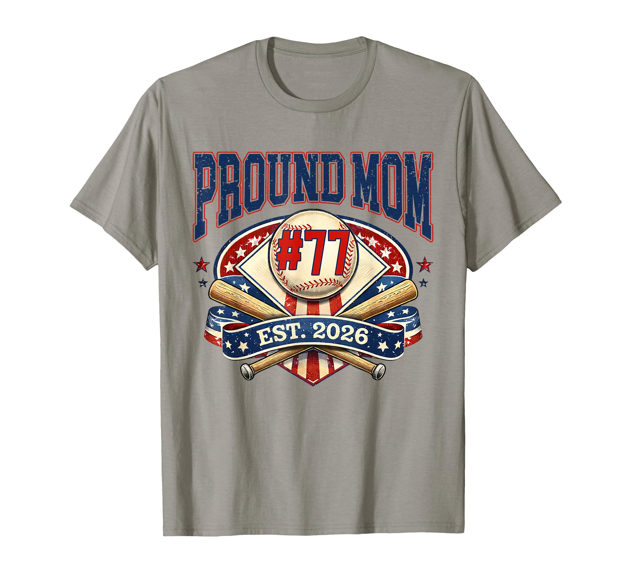 Custom Proud Mom Baseball Jersey Number 77 T-Shirt - Unique Graphic Unisex - T-Shirt, Sweatshirt, Hoodie
