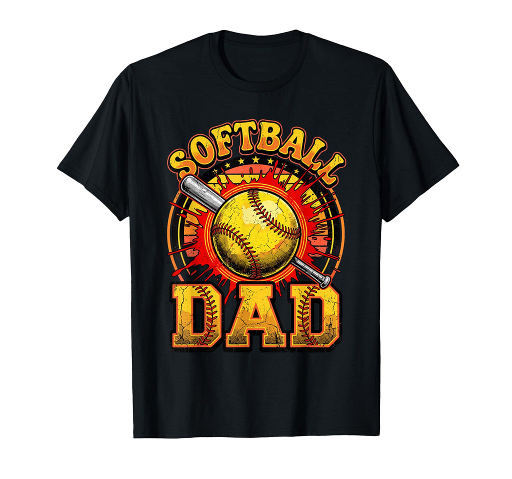 Softball Dad Funny Sports Fathers Day Game T-Shirt - Trendy Graphic Unisex - T-Shirt, Sweatshirt, Hoodie