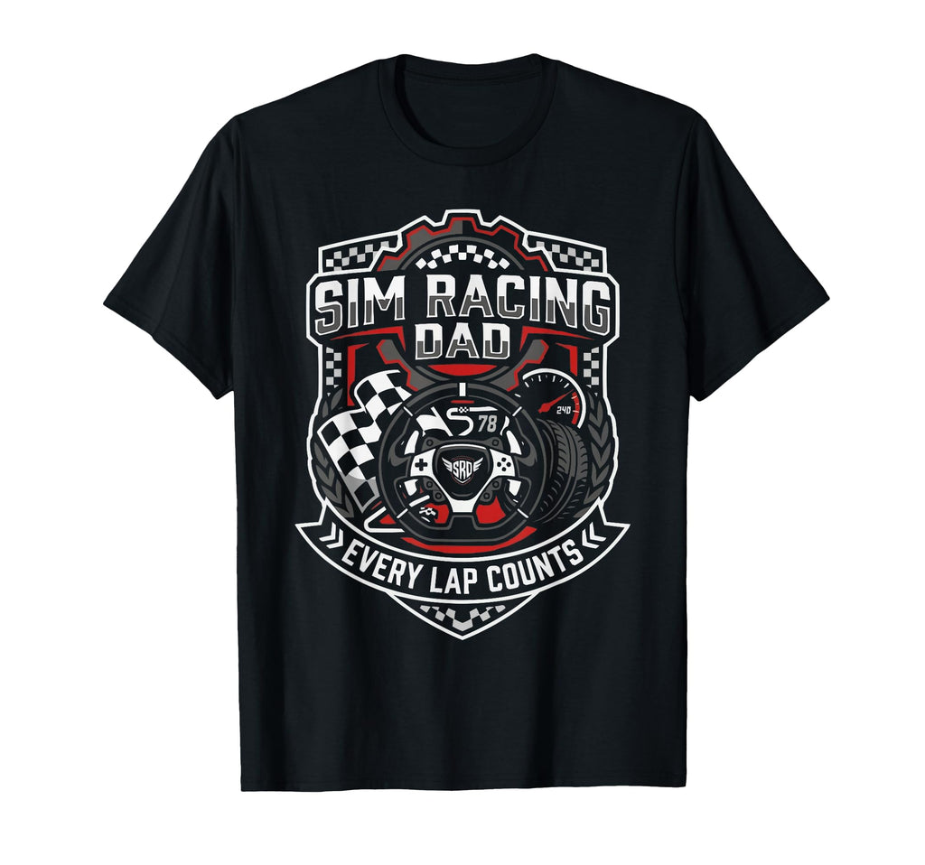 Sim Racing Dad Virtual Racing Game T-Shirt - Fun Novelty Design Unisex - T-Shirt, Sweatshirt, Hoodie