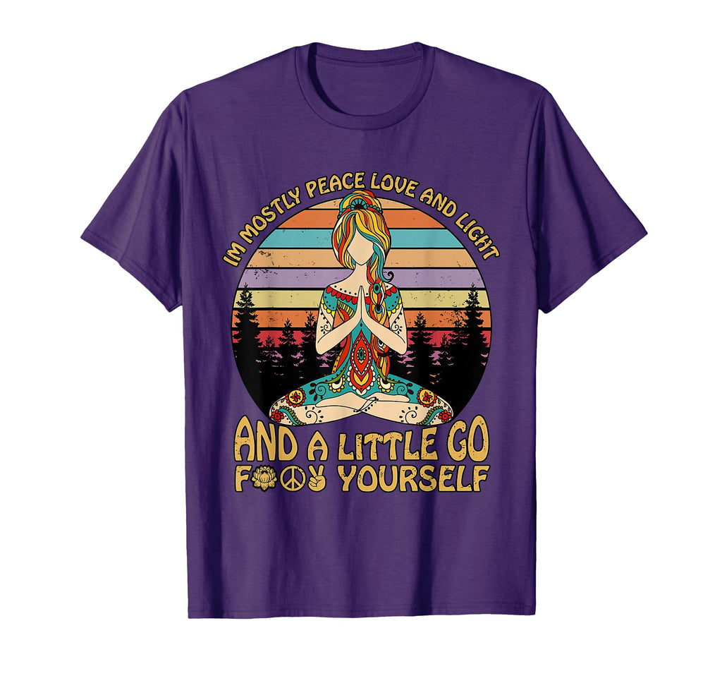 Im Mostly Peace Love And Light And T-Shirt - Novelty Apparel for Adults - T-Shirt, Sweatshirt, Hoodie
