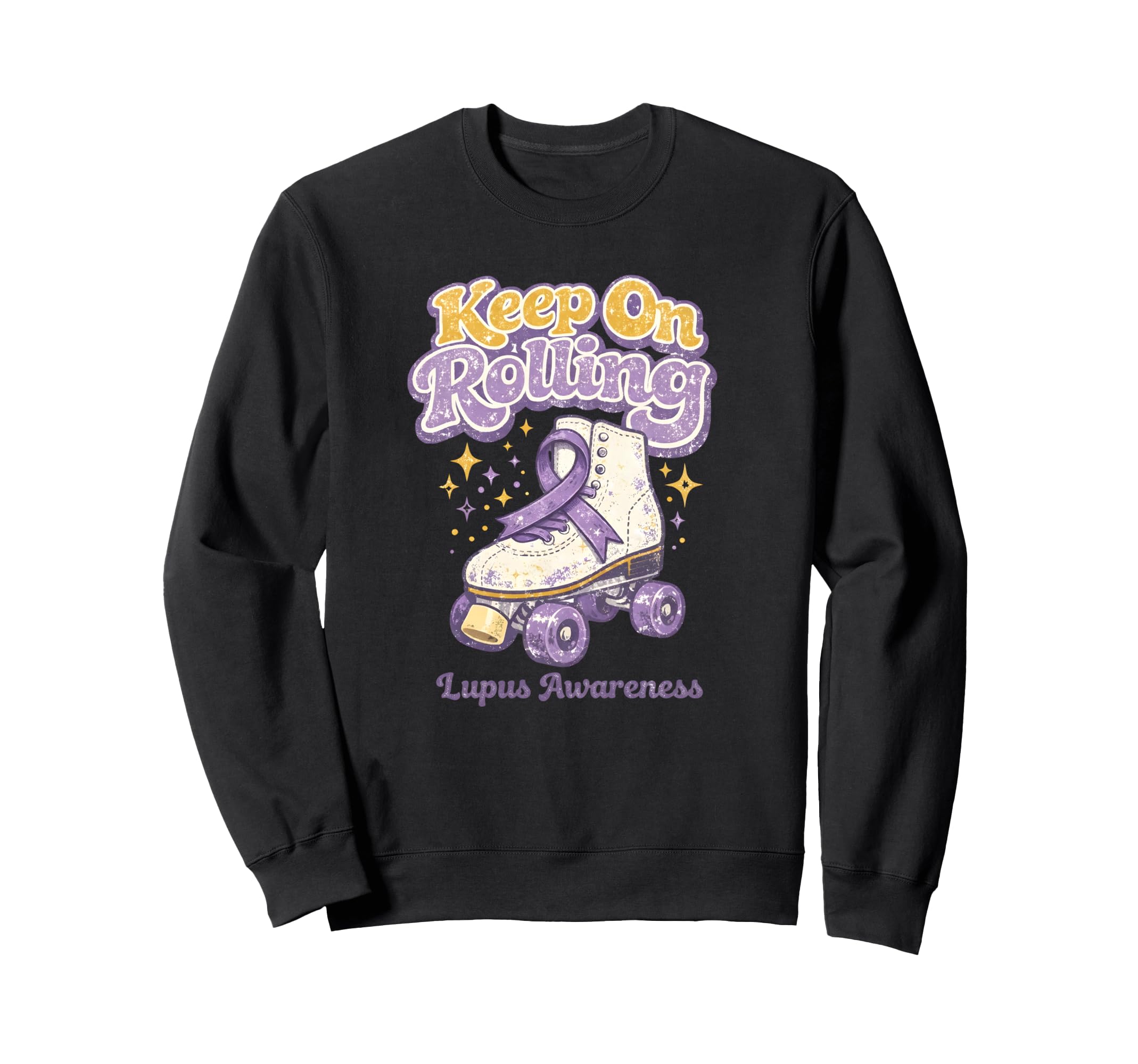 Lupus Awareness Keep Rolling Purple Sweatshirt - Custom Art Print Unisex - T-Shirt, Sweatshirt, Hoodie