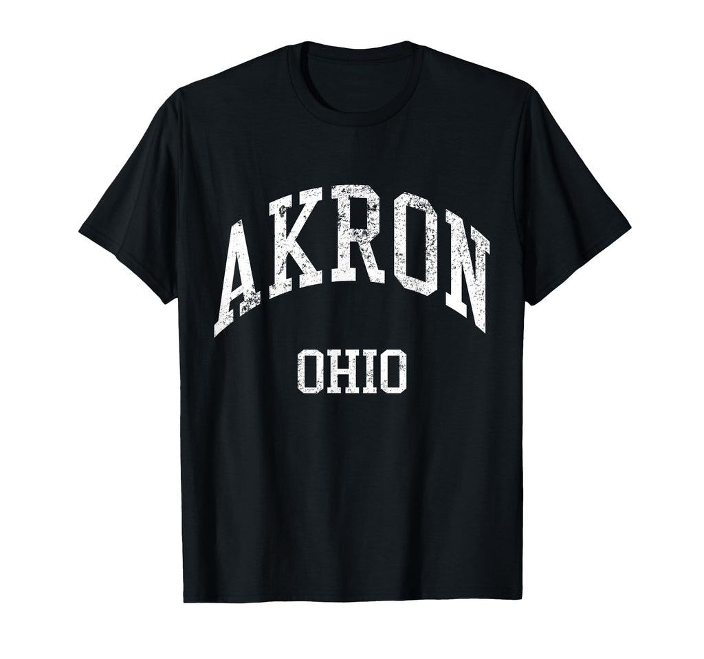 Akron Ohio 70S College Sports T-Shirt - Graphic Print Men Women - T-Shirt, Sweatshirt, Hoodie