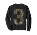 3 Three Up Three Down Camo Bottom Sweatshirt - Minimalist Print Unisex - T-Shirt, Sweatshirt, Hoodie