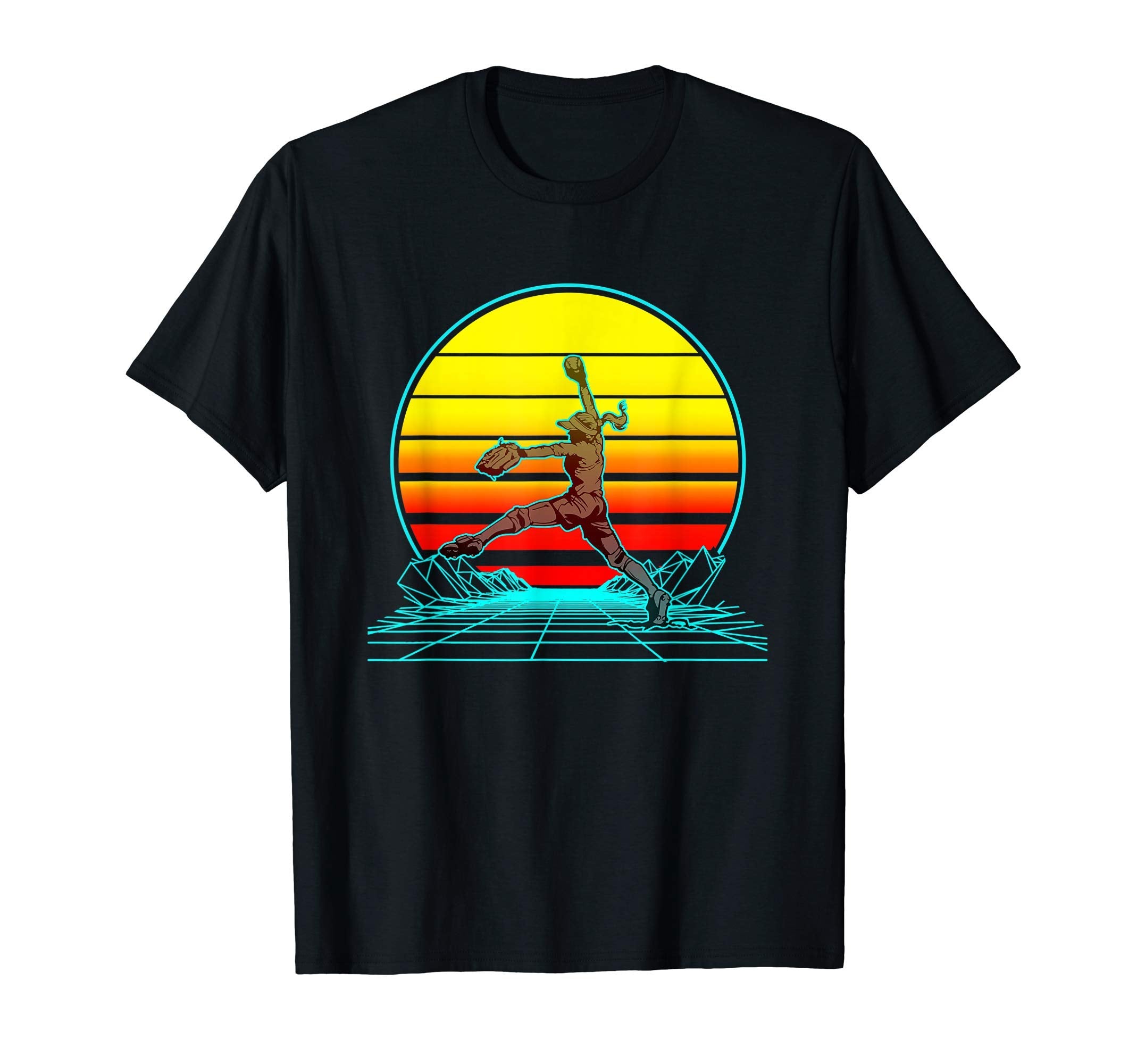 Sunset Softball T-Shirt - Casual Everyday Wear Men Women - T-Shirt, Sweatshirt, Hoodie
