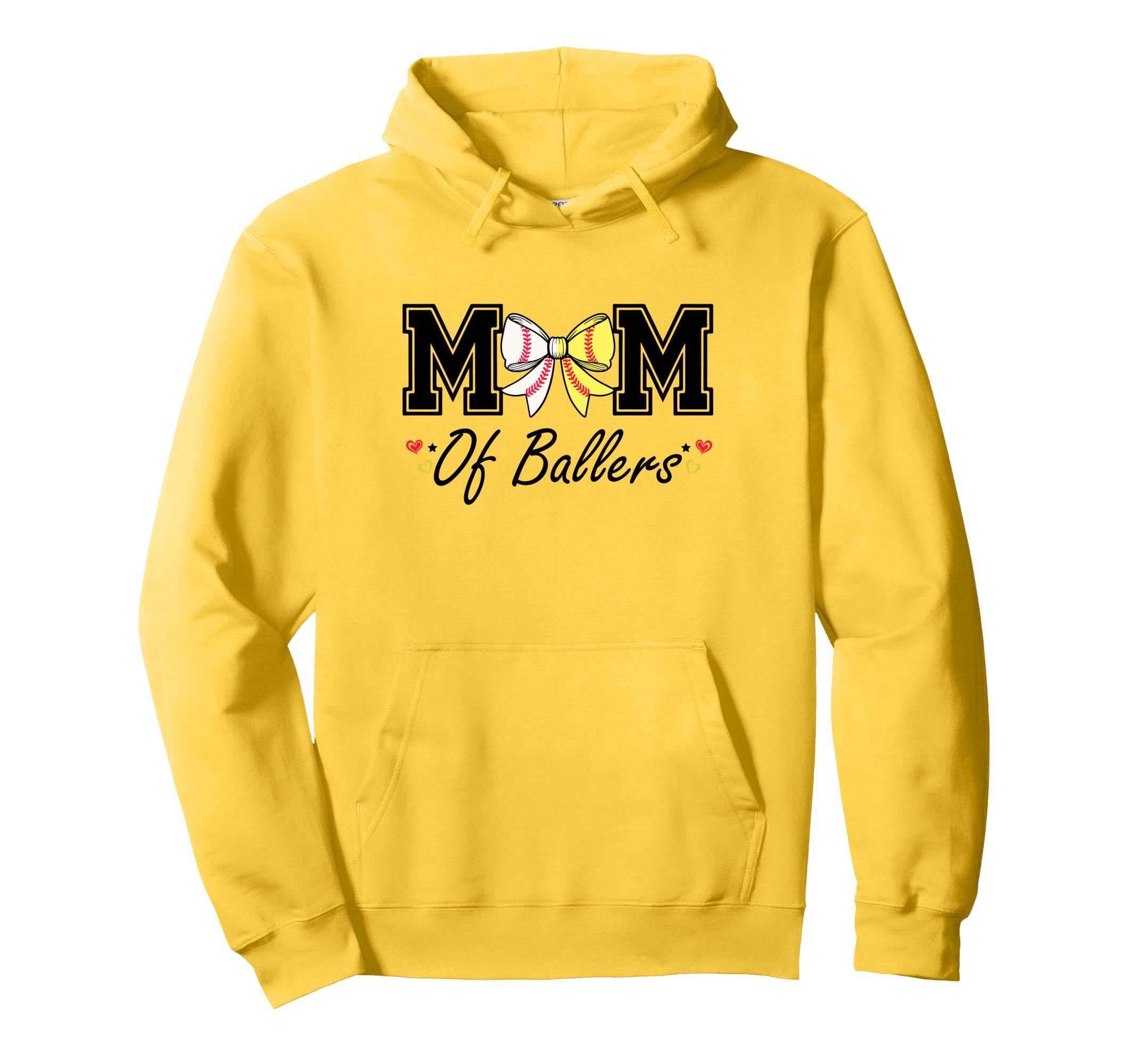 Mom Ballers Baseball Softball Coquette Hoodie - Graphic Print Men Women - T-Shirt, Sweatshirt, Hoodie