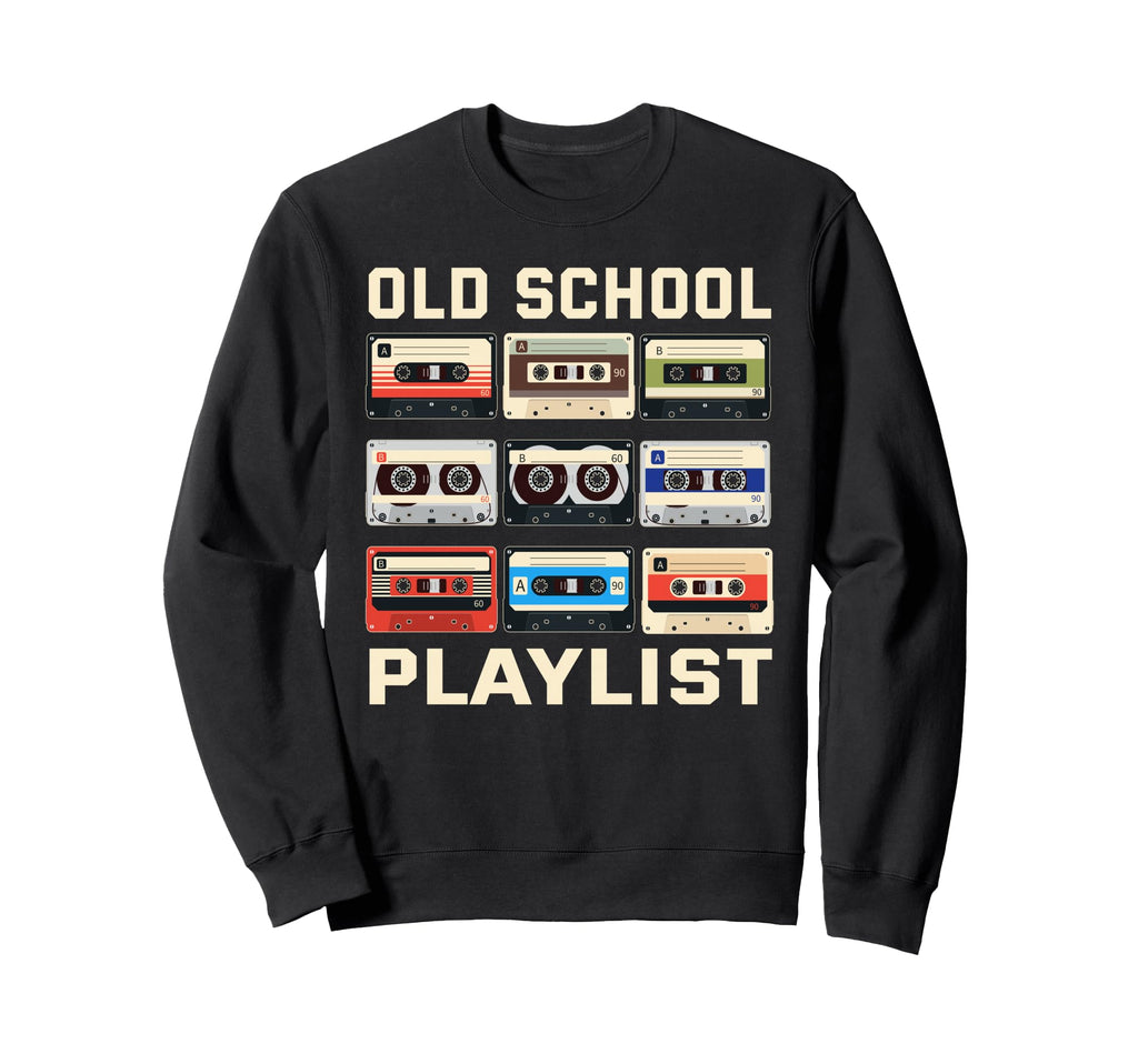Old School Playlist 80S 90S Cassette Sweatshirt - Graphic Print for Adults - T-Shirt, Sweatshirt, Hoodie