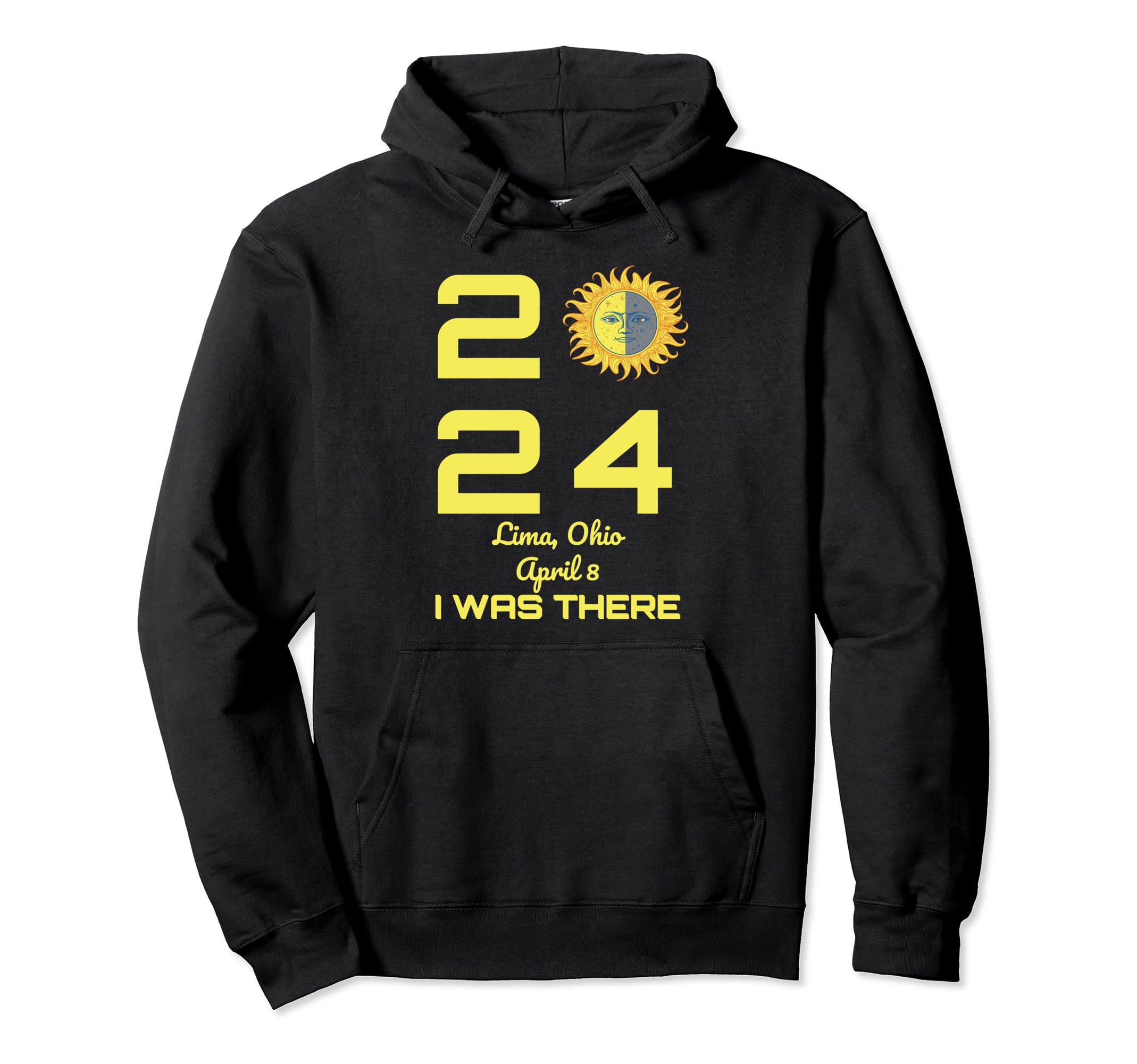 Total Solar Eclipse Lima Ohio April Hoodie - Aesthetic Graphic Men Women - T-Shirt, Sweatshirt, Hoodie