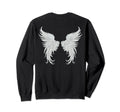 Gothic Angel Wings Fairy Grunge Sweatshirt - Minimalist Print for Adults - T-Shirt, Sweatshirt, Hoodie