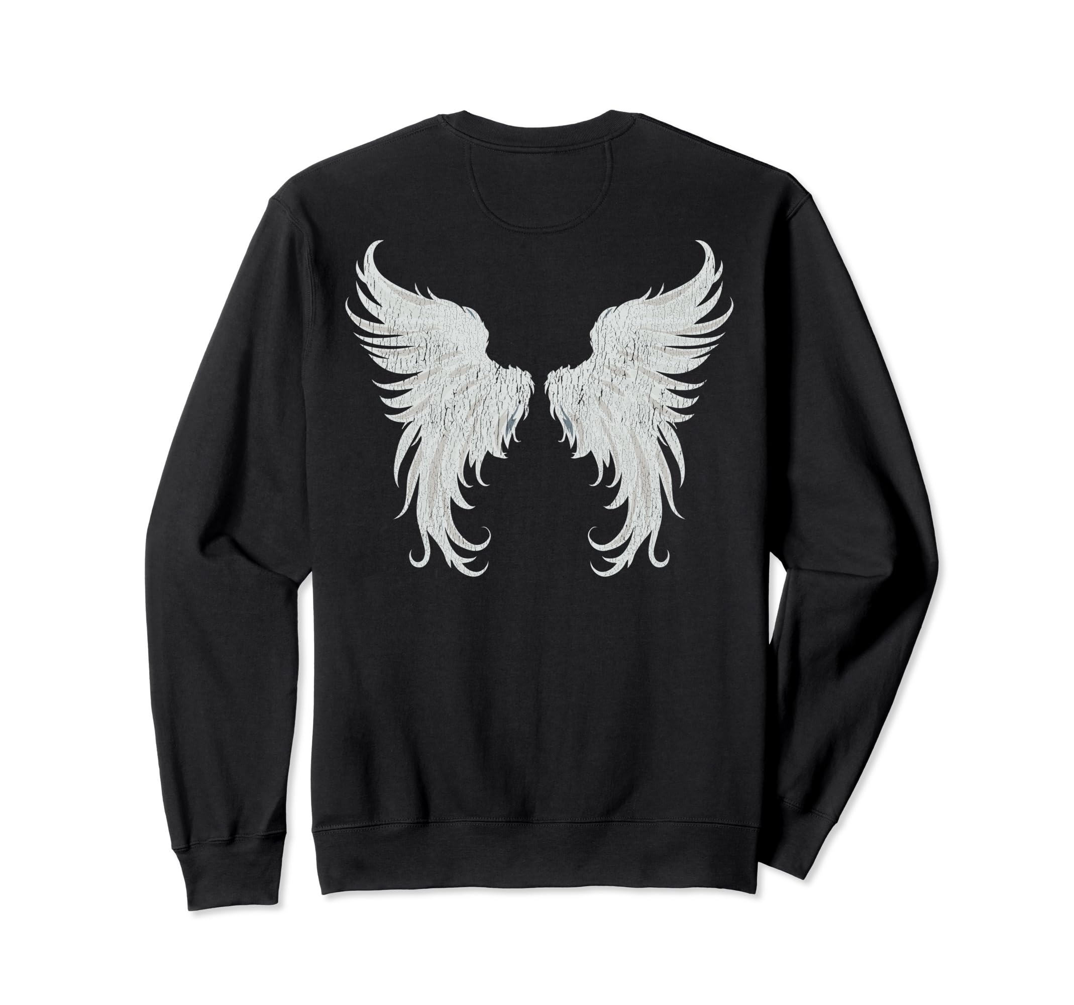 Gothic Angel Wings Fairy Grunge Sweatshirt - Minimalist Print for Adults - T-Shirt, Sweatshirt, Hoodie