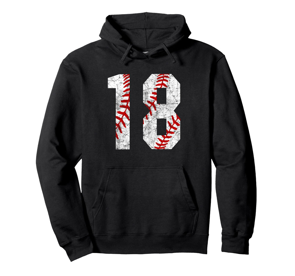 Baseball Mom 18 Jersey Baseball Hoodie - Streetwear Style Men Women - T-Shirt, Sweatshirt, Hoodie