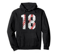 Baseball Mom 18 Jersey Baseball Hoodie - Streetwear Style Men Women - T-Shirt, Sweatshirt, Hoodie
