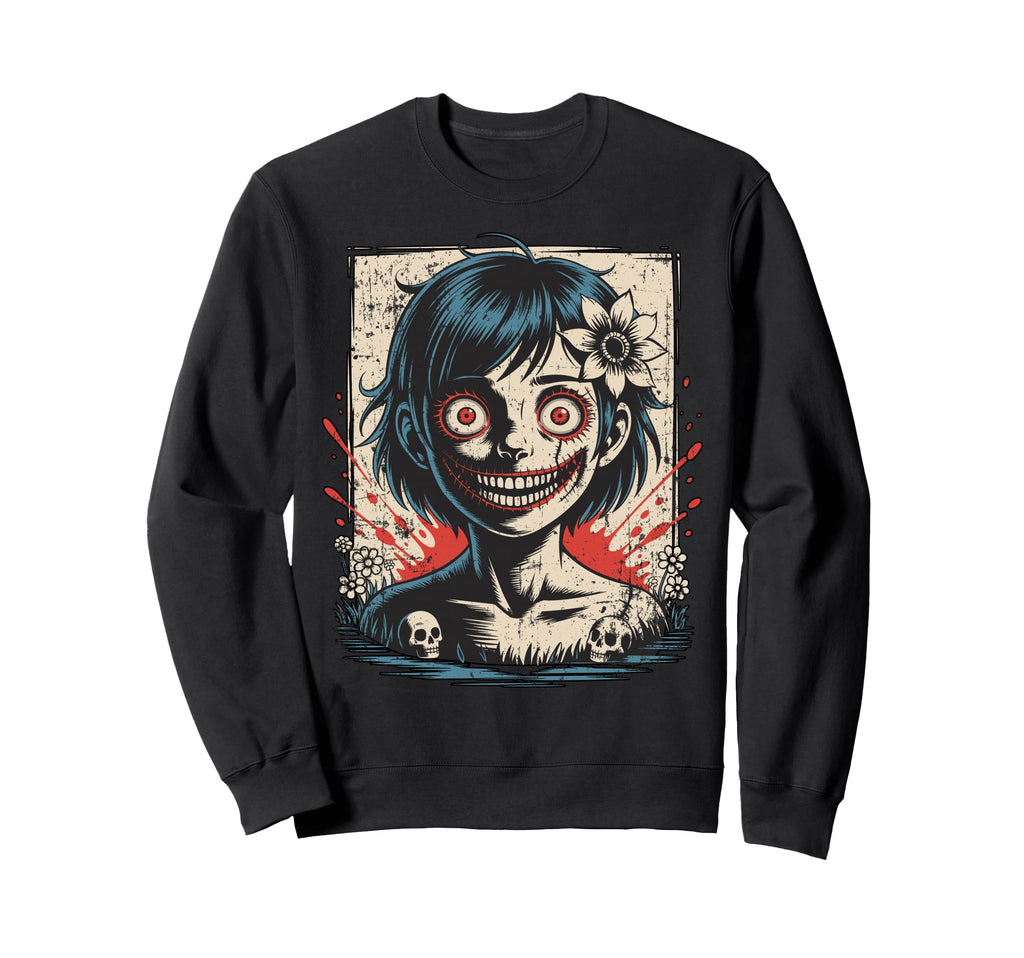 Japanese Goth Creepy Emo Y2K Japan Sweatshirt - Minimalist Print Men Women - T-Shirt, Sweatshirt, Hoodie