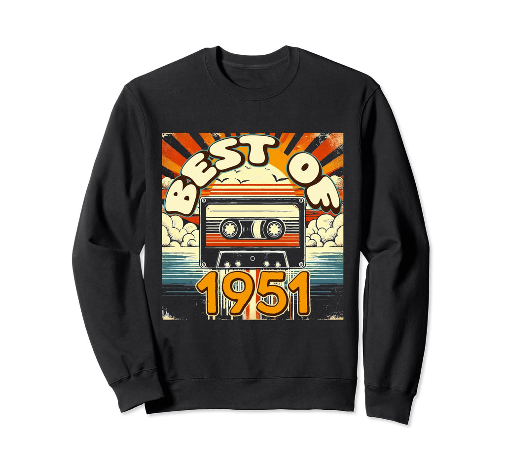 Best 1951 Cassette Tape Birthday Sweatshirt - Minimalist Print Men Women - T-Shirt, Sweatshirt, Hoodie