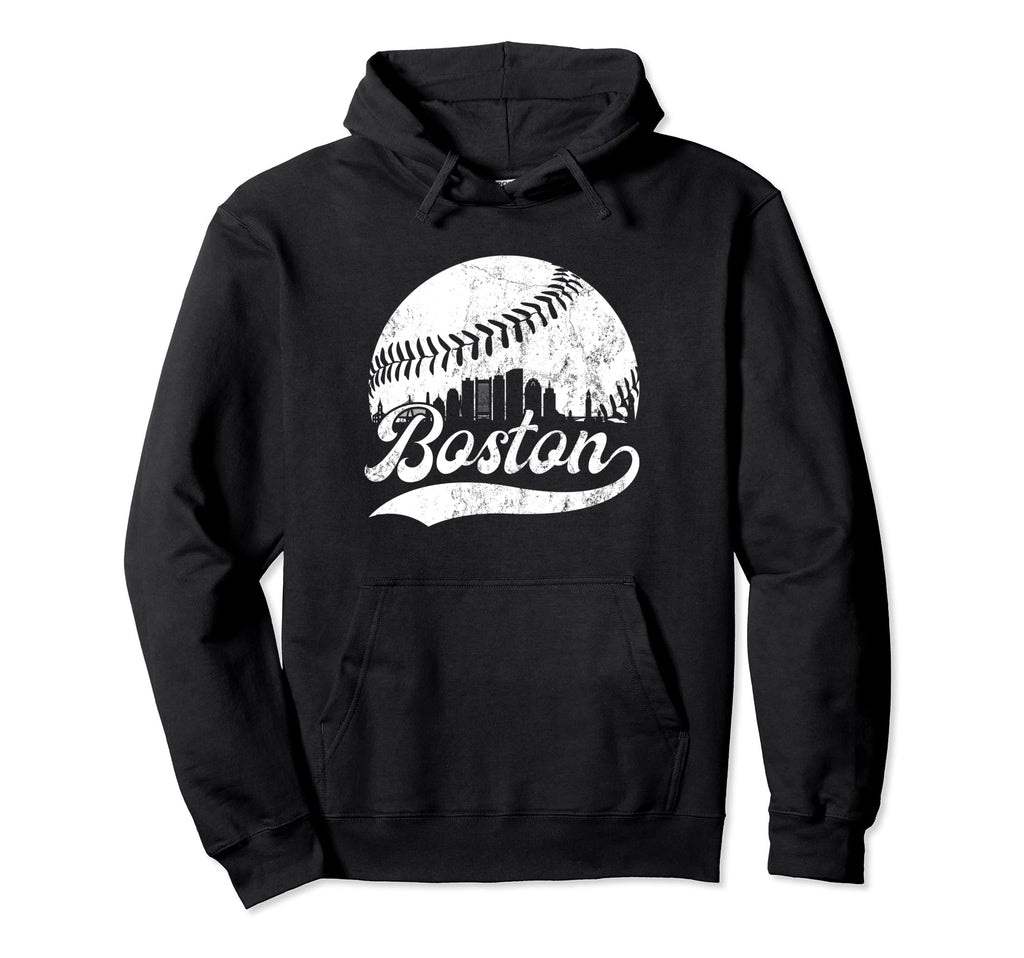 Boston Massachusetts Skyline Hoodie - Aesthetic Graphic Unisex - T-Shirt, Sweatshirt, Hoodie