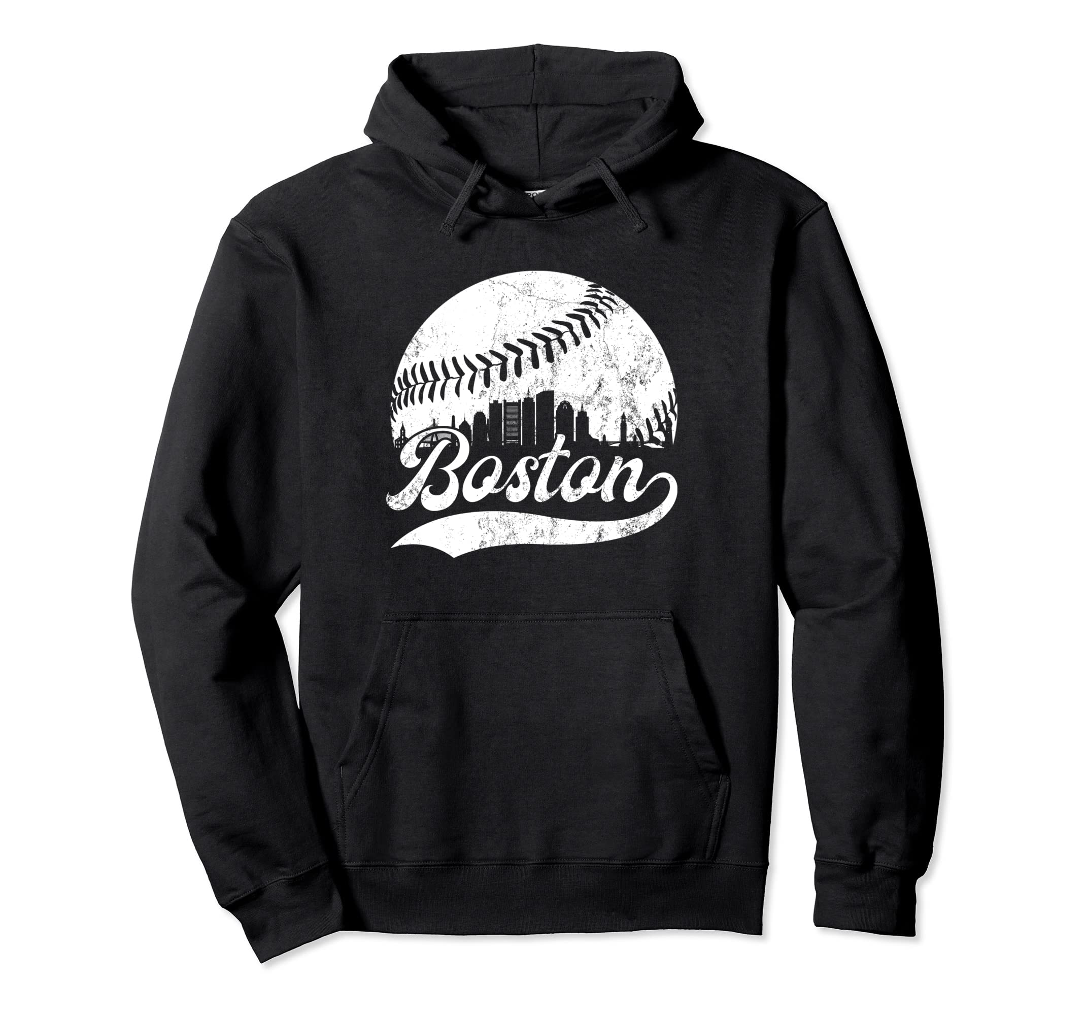Boston Massachusetts Skyline Hoodie - Aesthetic Graphic Unisex - T-Shirt, Sweatshirt, Hoodie
