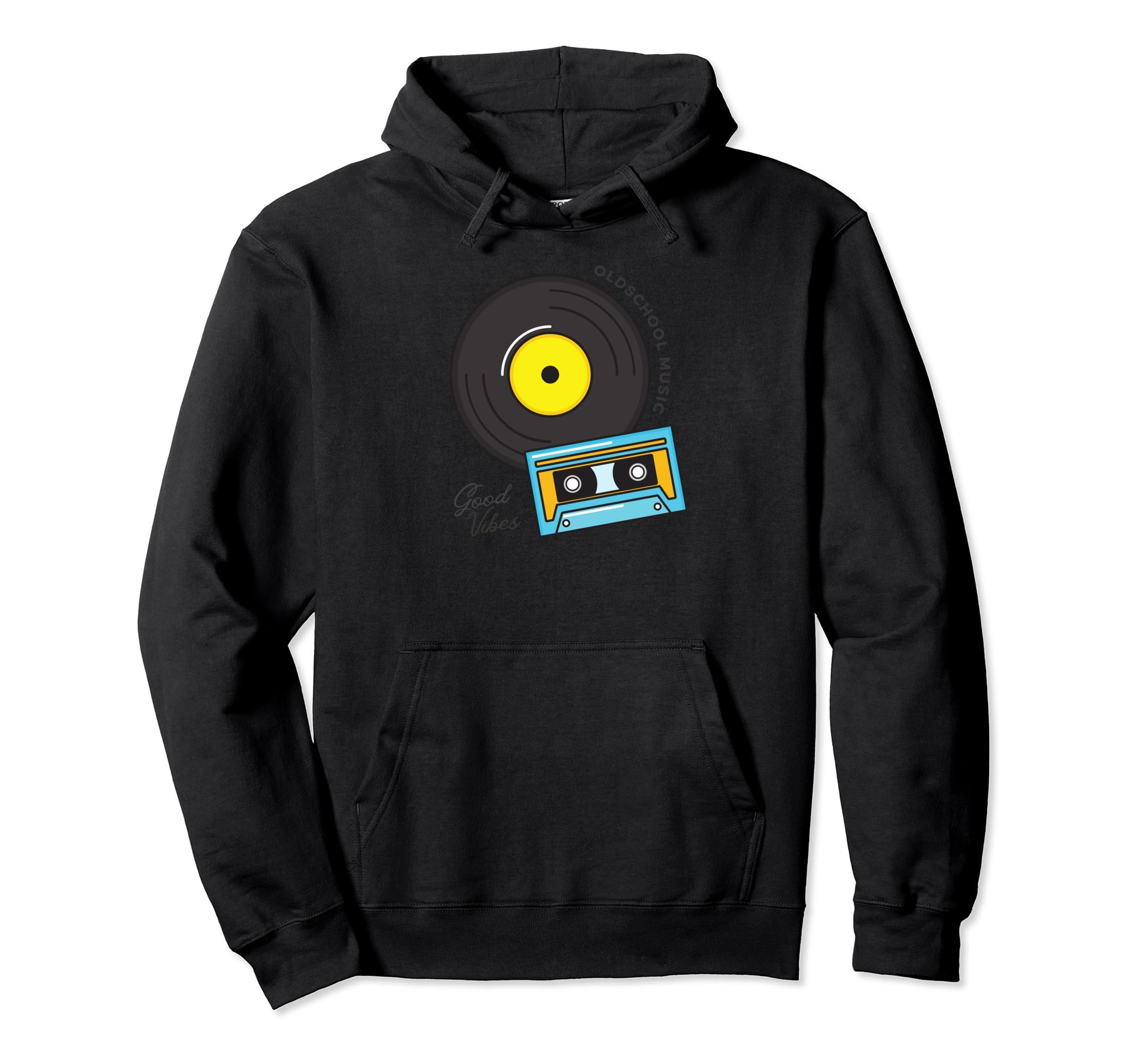 60S 70S 80S 90S Old School Music Hoodie - Minimalist Print Men Women - T-Shirt, Sweatshirt, Hoodie