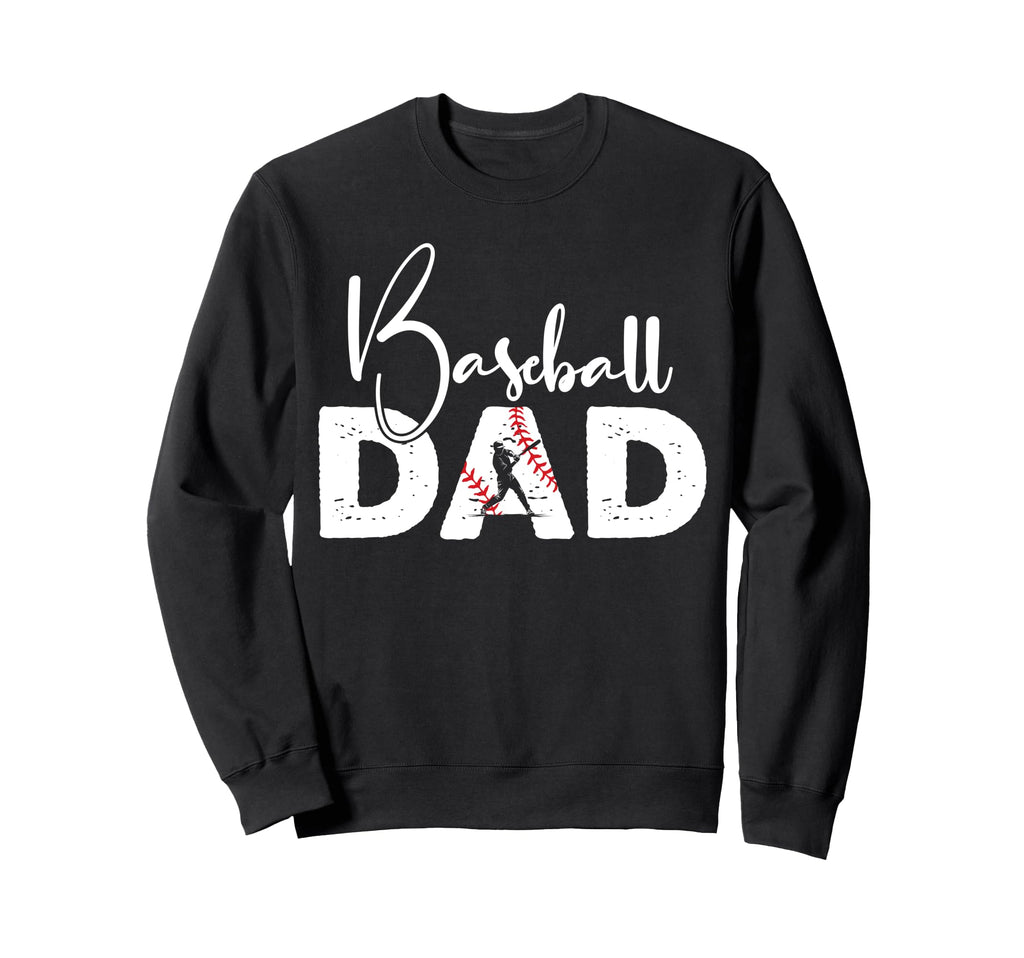 Baseball Dad Funny Heart Present Sweatshirt - Graphic Print Unisex - T-Shirt, Sweatshirt, Hoodie