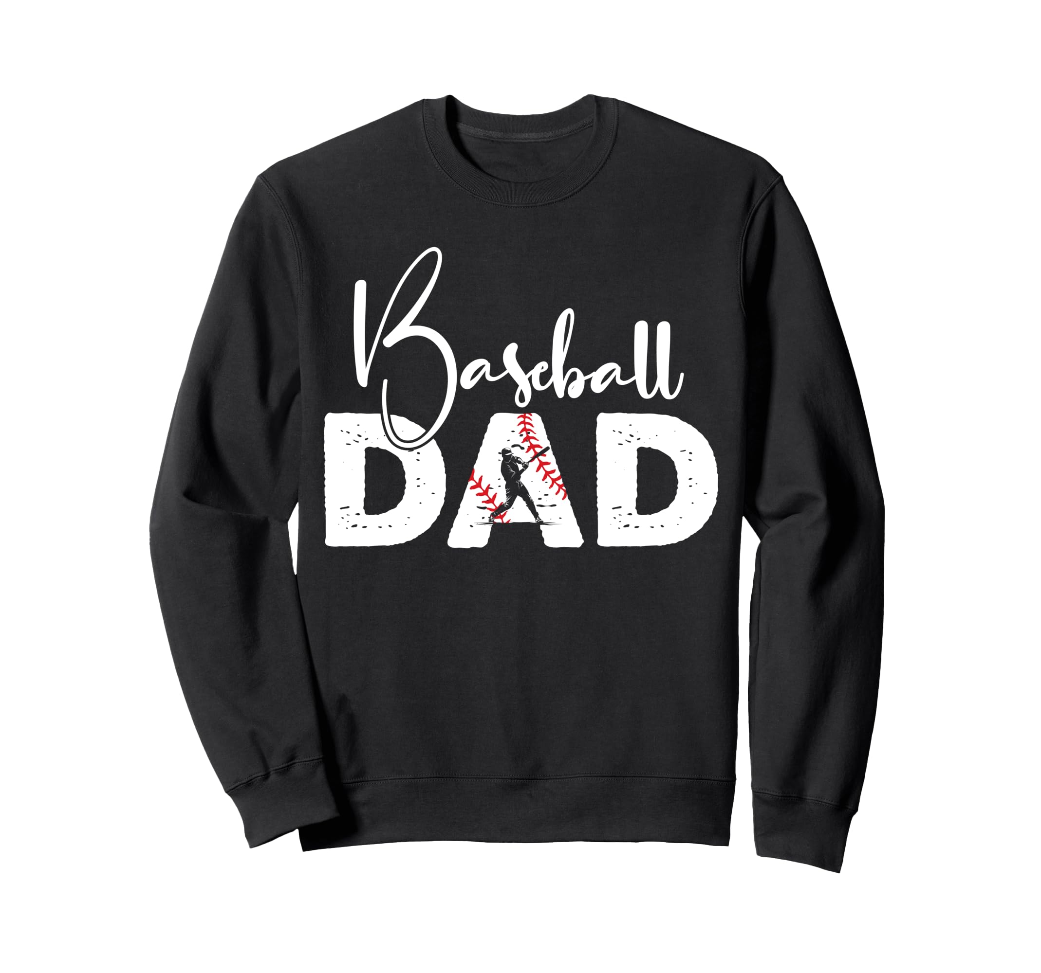 Baseball Dad Funny Heart Present Sweatshirt - Graphic Print Unisex - T-Shirt, Sweatshirt, Hoodie