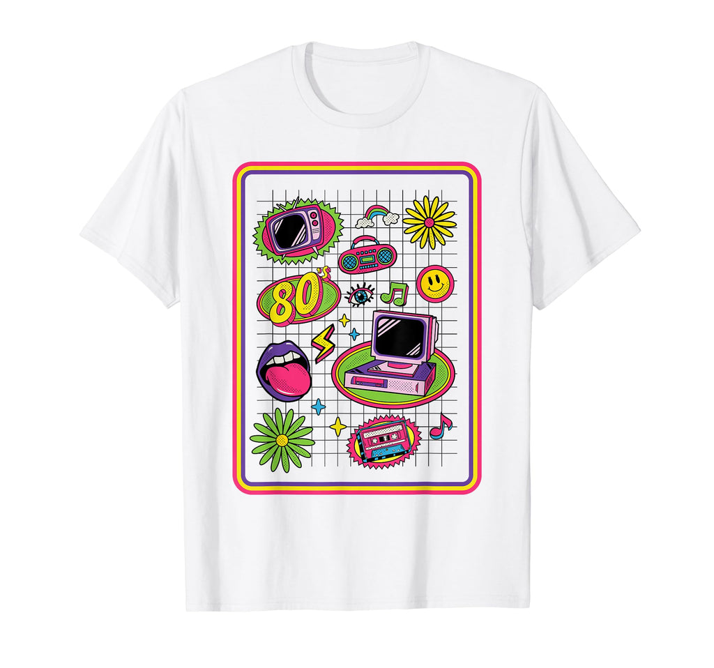 80S Cassette Tape Mixtape Tv Television T-Shirt - Trendy Graphic Unisex - T-Shirt, Sweatshirt, Hoodie