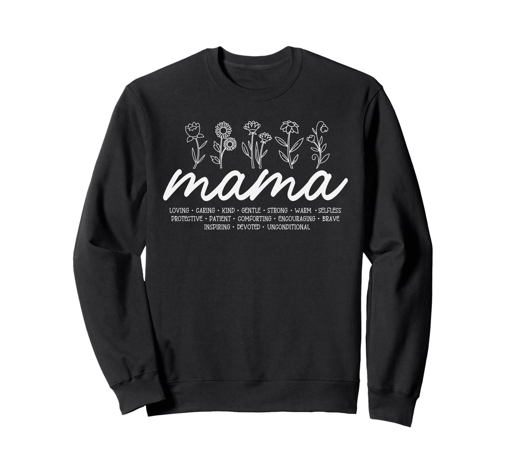 Mama Mothers Day Boho Floral Sweatshirt - Streetwear Style Men Women - T-Shirt, Sweatshirt, Hoodie